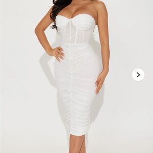 White Strapless Dress